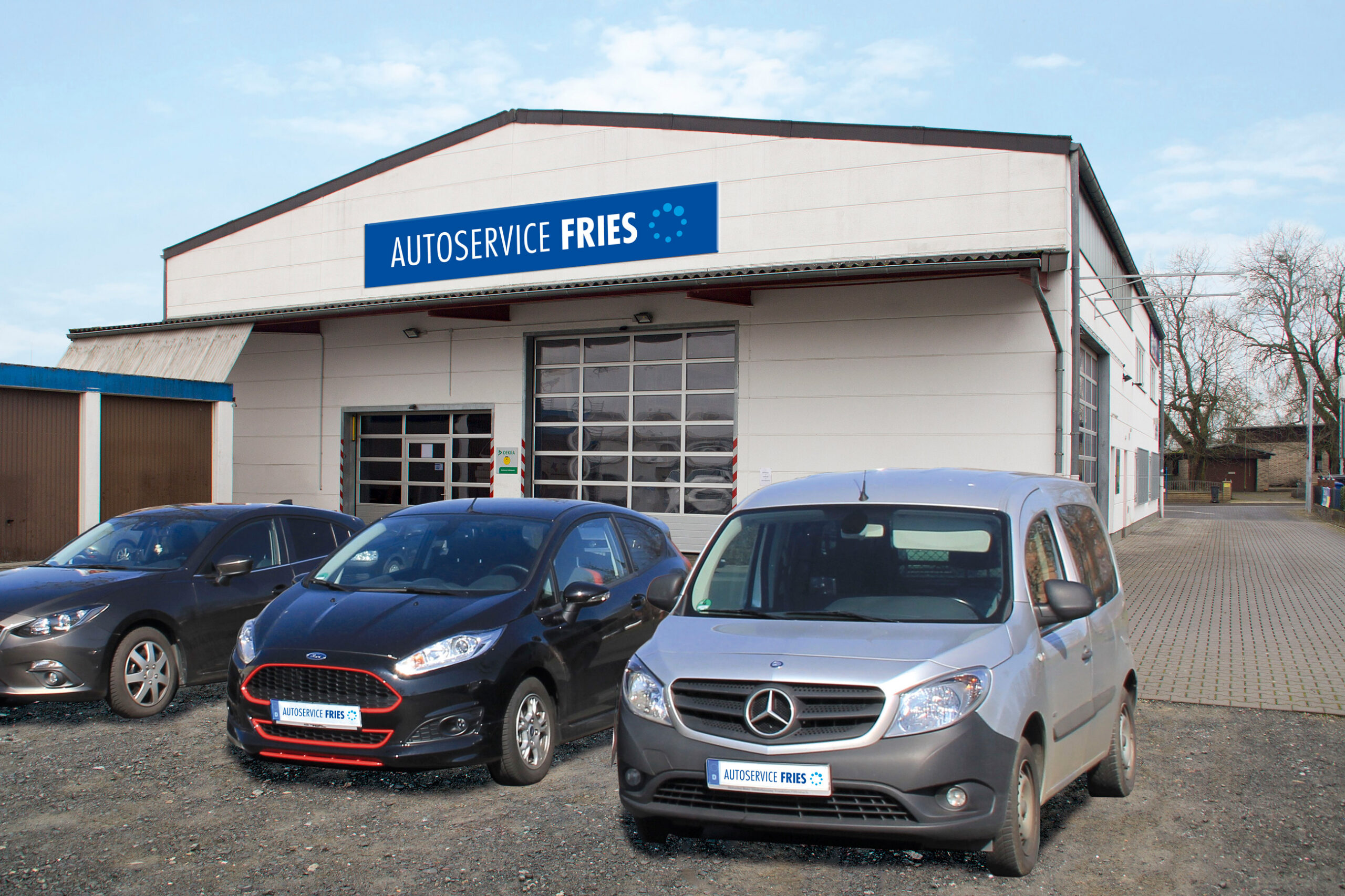 Autoservice Fries in Heuchelheim, Außenansicht der Werkstatt